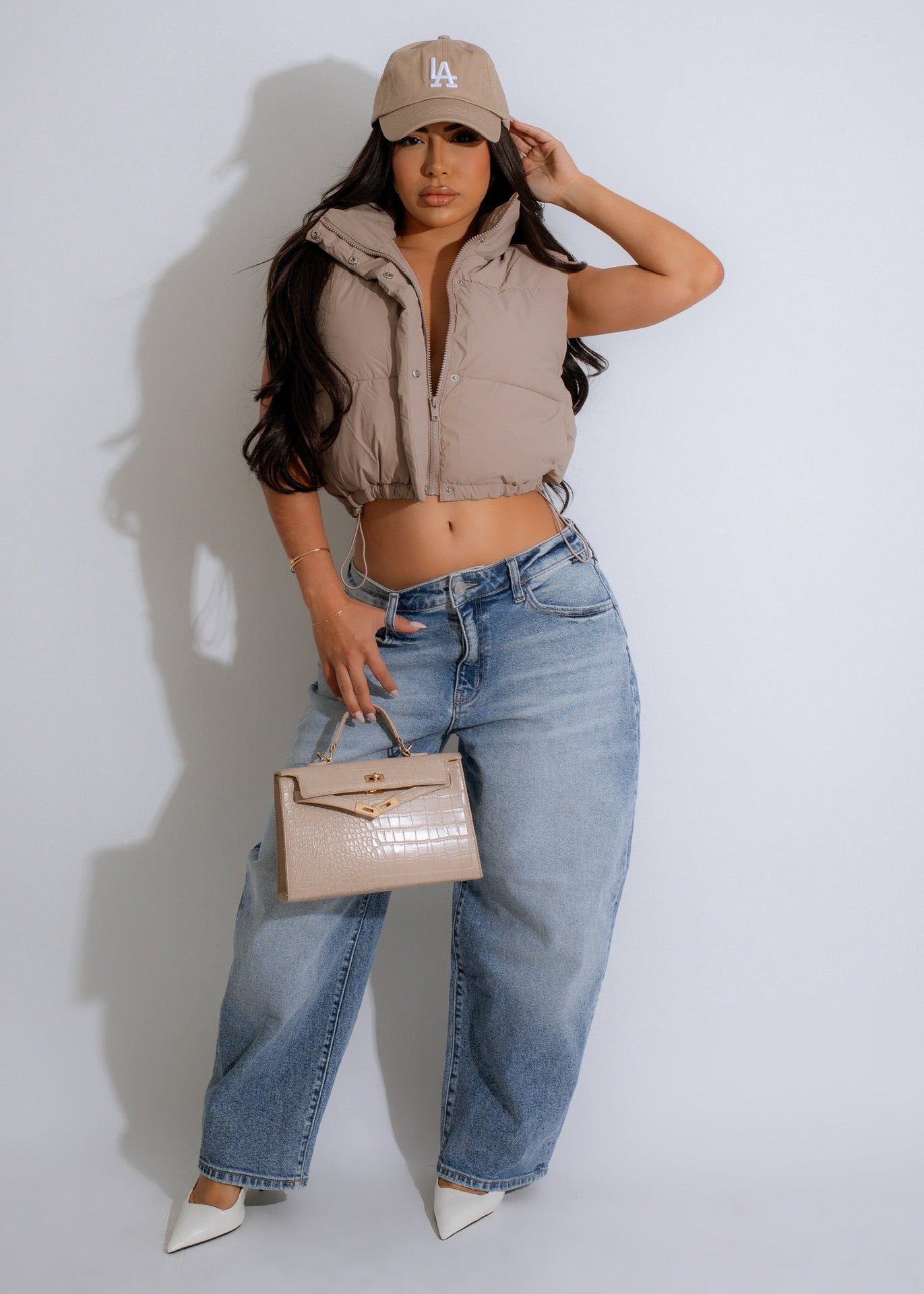 Women's Casual Solid Color Zipper Vest