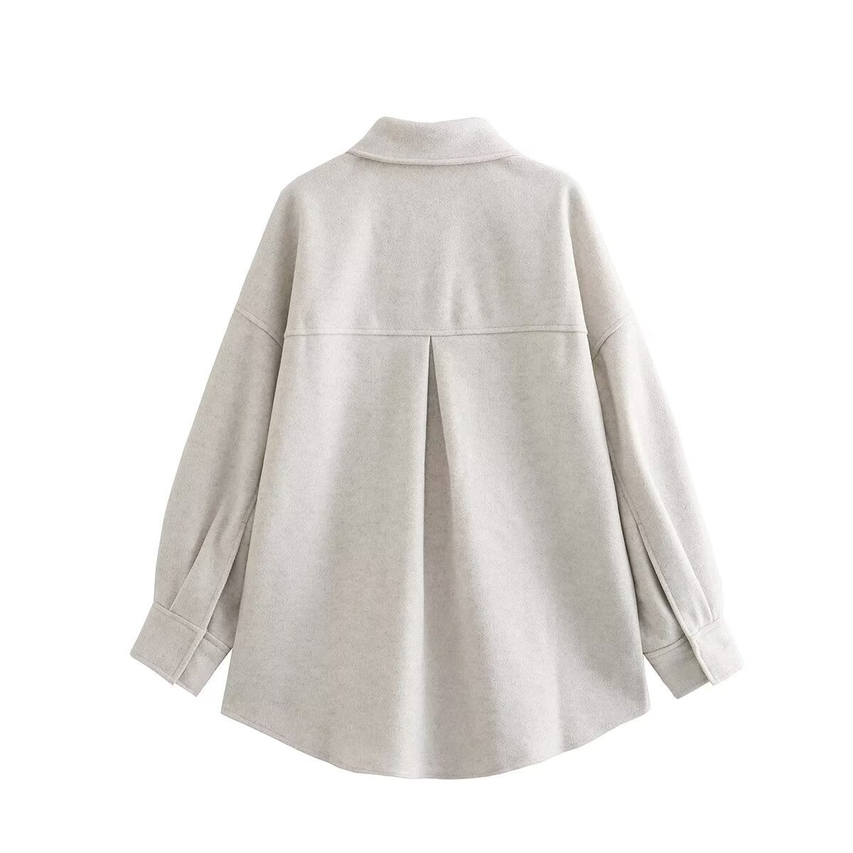 Women's Streetwear Solid Color Single Breasted Woolen Coat Woolen Coat