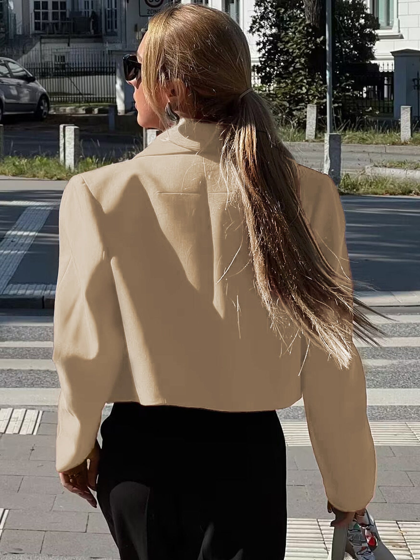 Women's Coat Long Sleeve Blazers Elegant Solid Color