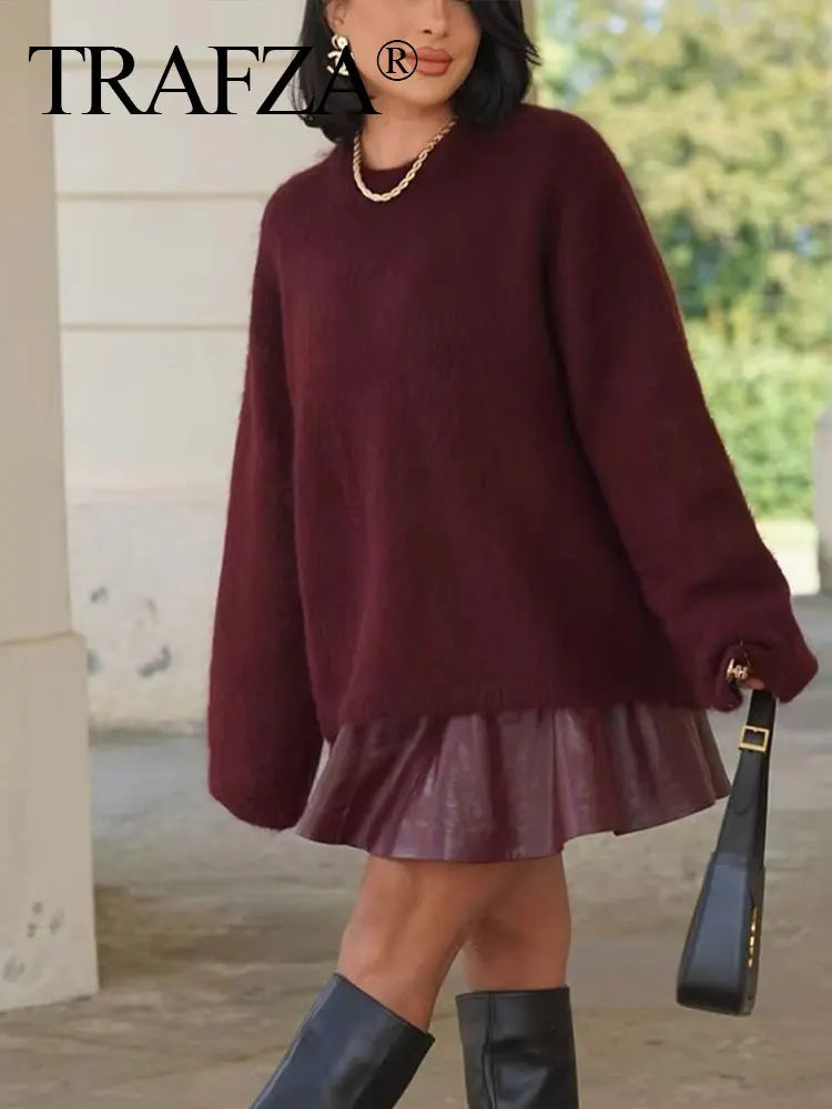 Women's Sweater Long Sleeve Sweaters & Cardigans Streetwear Solid Color