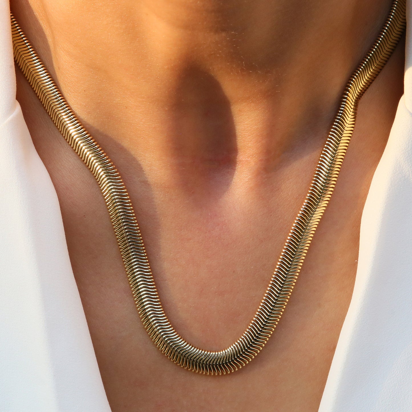 Brass snake chain Plating Geometric Necklace