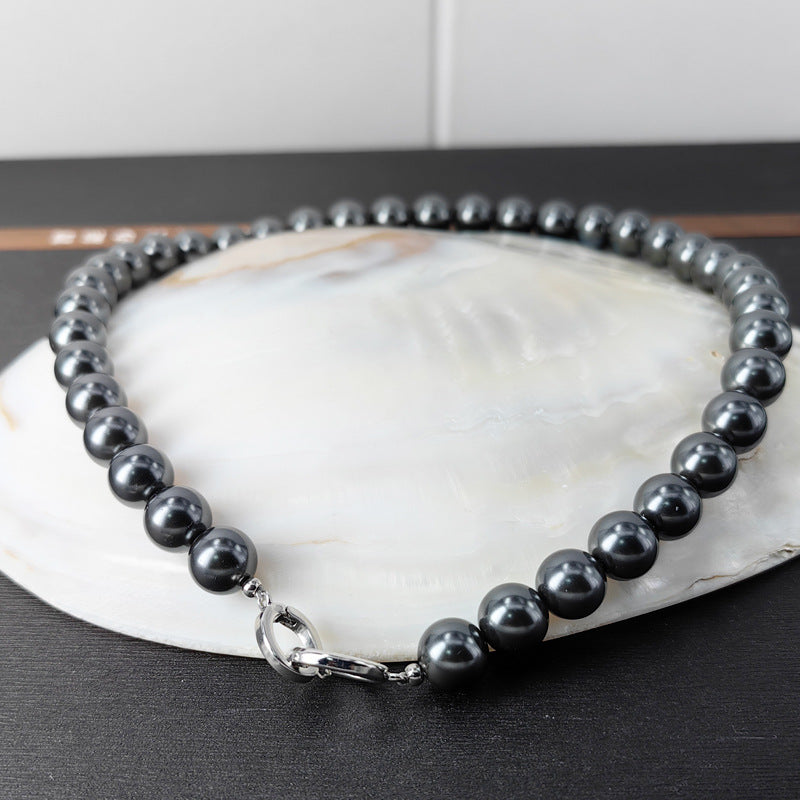 Tahitian Style Black Pearl Necklace