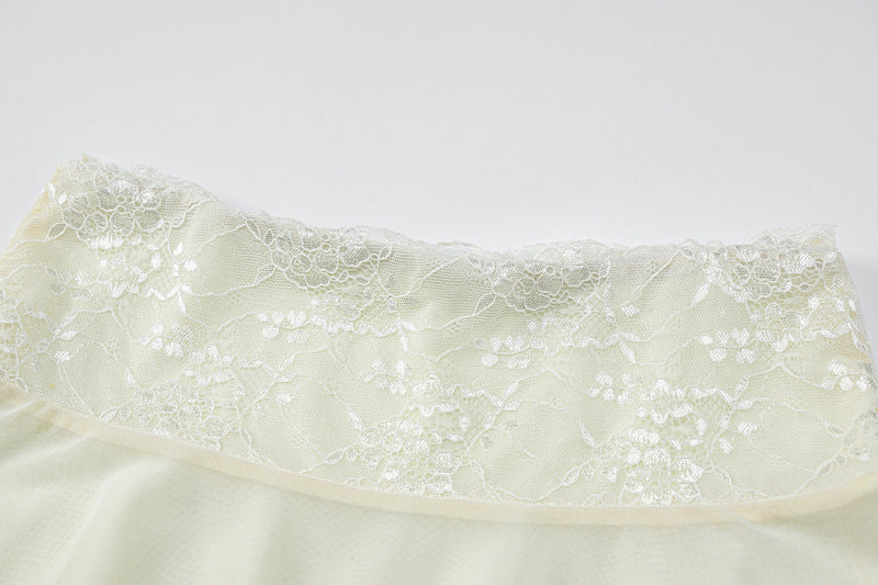 Swimming Pool Beach Women's Vacation Sexy Solid Color Spandex Polyester Lace Skirt Sets Skirt Sets