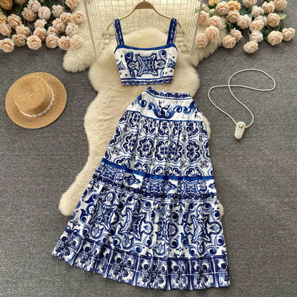 Daily Women's Vacation Printing Polyester Skirt Sets Skirt Sets