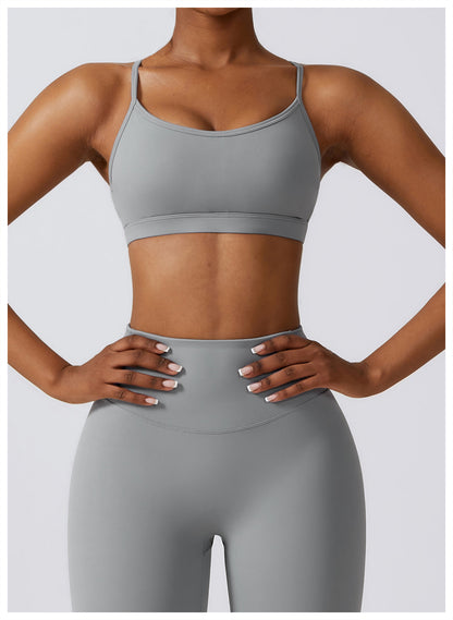 Simple Style Solid Color Nylon U Neck Active Tops Vest