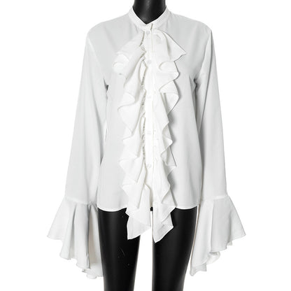 Women's Blouse Long Sleeve Blouses Vacation Simple Style Solid Color