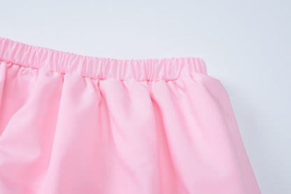 Summer Simple Style Classic Style Solid Color Cotton Polyester Above Knee Skirts