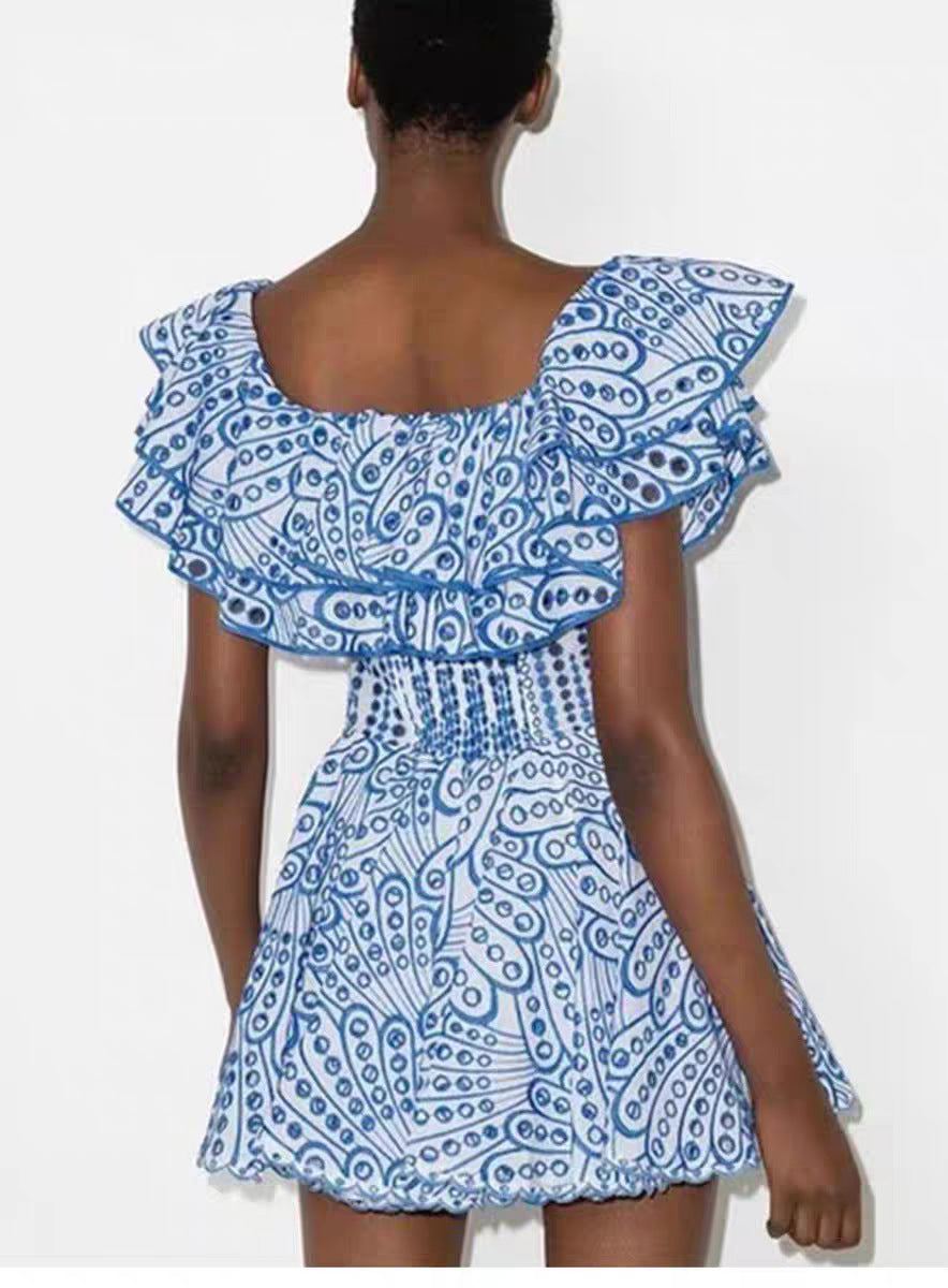 Women's Sheath Dress Vacation Simple Style Boat Neck Short Sleeve Solid Color Above Knee Holiday