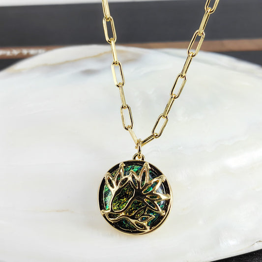 Vintage Gold Plated Pendant Necklace