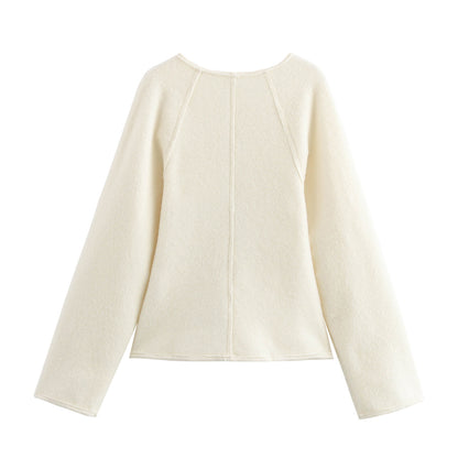 Women's Elegant Solid Color Woolen Coat