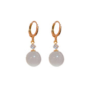 Opal ear buckle (thickened real gold plating)