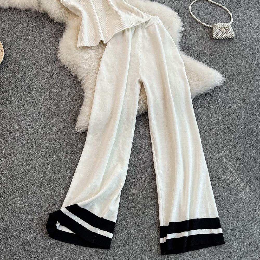 Daily Women's Casual Stripe Polyester Pants Sets Pants Sets