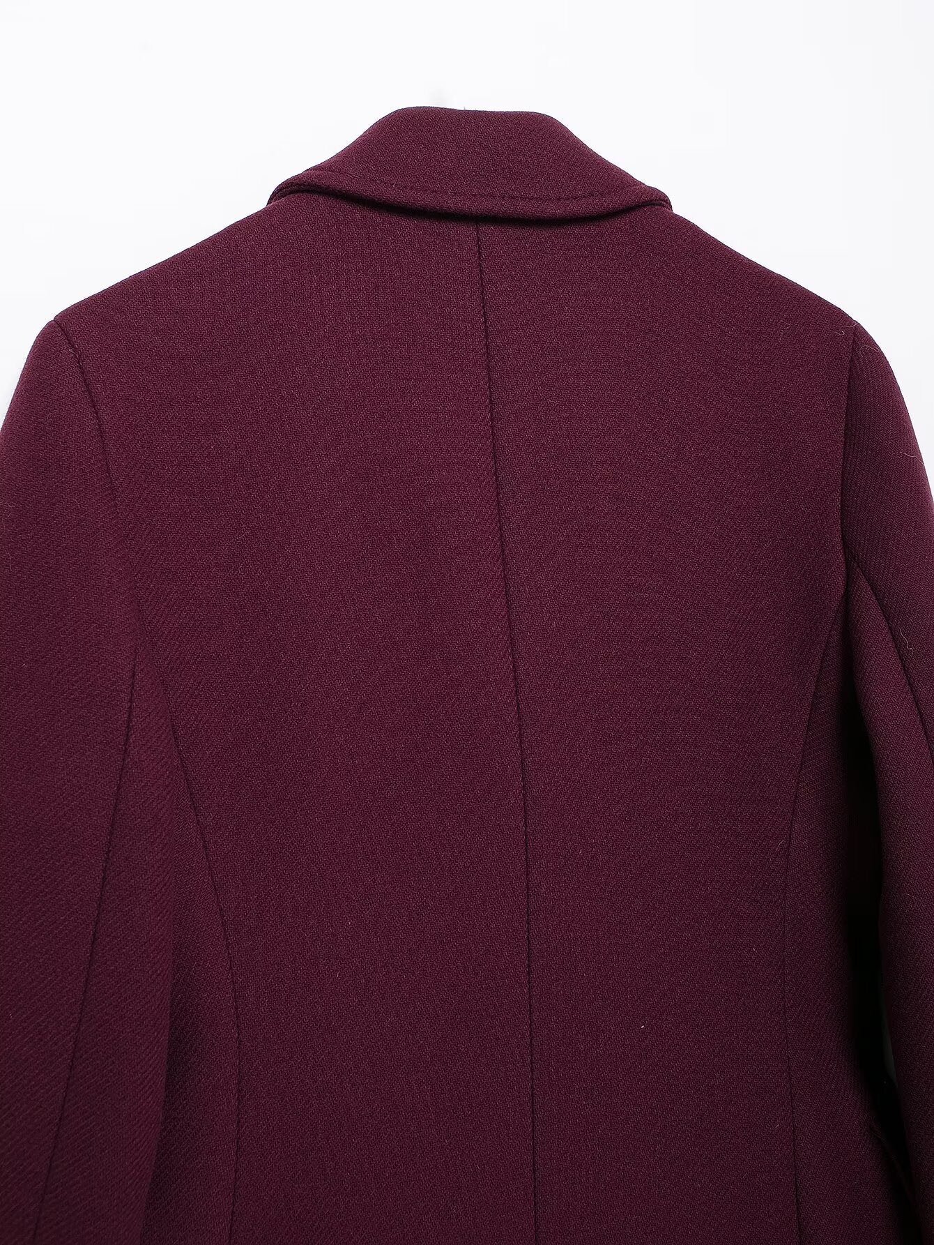 Women's Streetwear Solid Color Double Breasted Woolen Coat Woolen Coat
