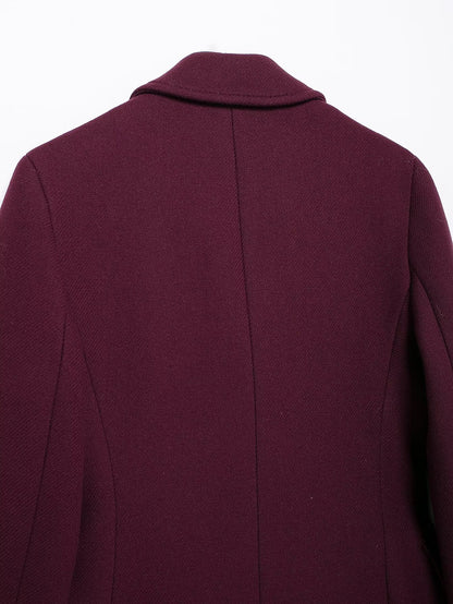 Women's Streetwear Solid Color Double Breasted Woolen Coat Woolen Coat