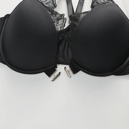 Solid Color Sexy Gather Comfort Bra&Panty Set