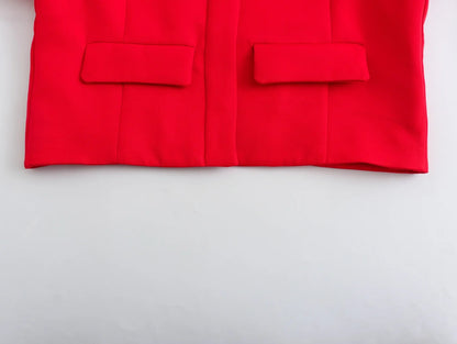 Women's Coat Long Sleeve Blazers Elegant Solid Color