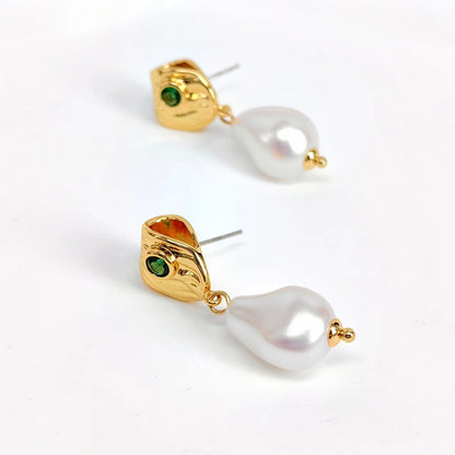 Pearl Stud Earrings with S925 Posts