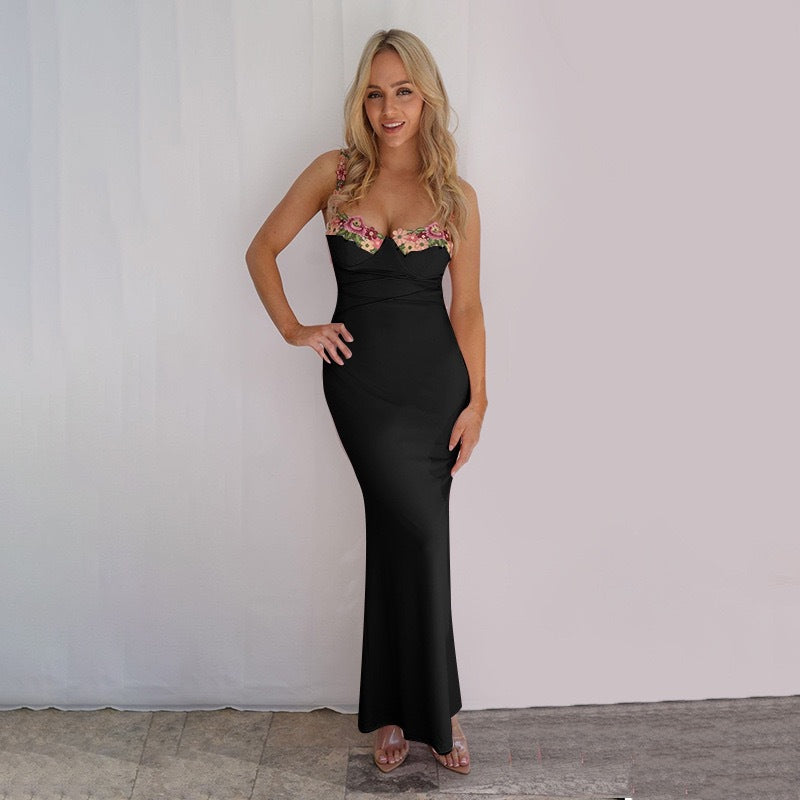 Women's Sheath Dress Simple Style Strap Sleeveless Solid Color Maxi Long Dress Holiday