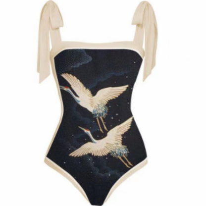 Women's Bohemian Sweet Flower 2 Pieces One Piece Swimwear
