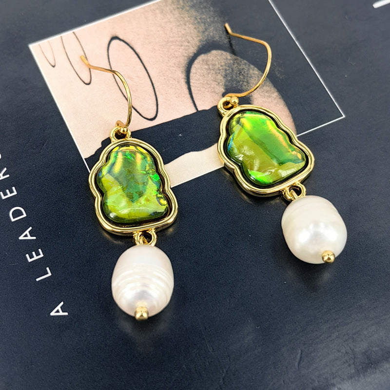French Pearl Teardrop Hook Earrings