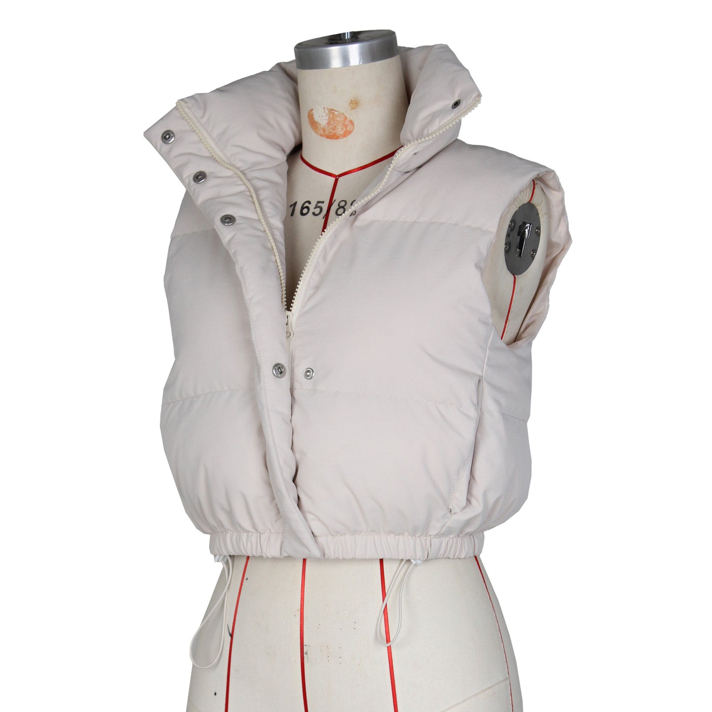 Women's Casual Solid Color Zipper Vest