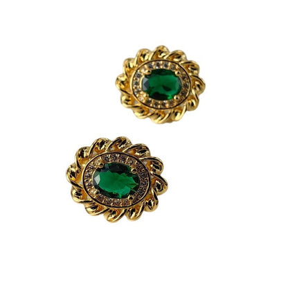 Oval Zircon Stud Earrings
