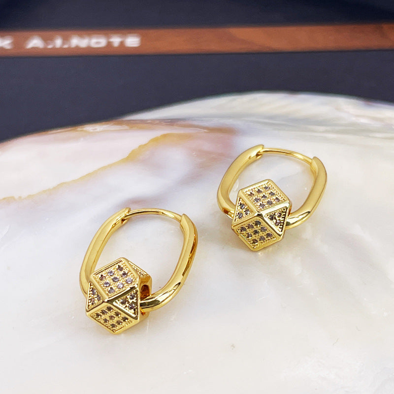 Minimal Geometric Gold Hoop Earrings