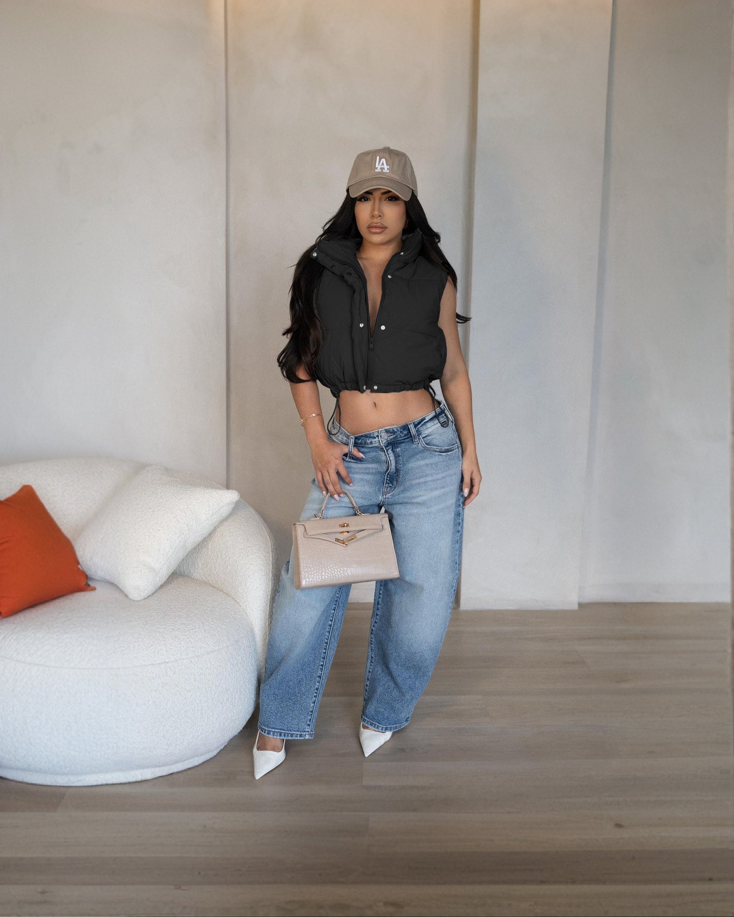 Women's Casual Solid Color Zipper Vest