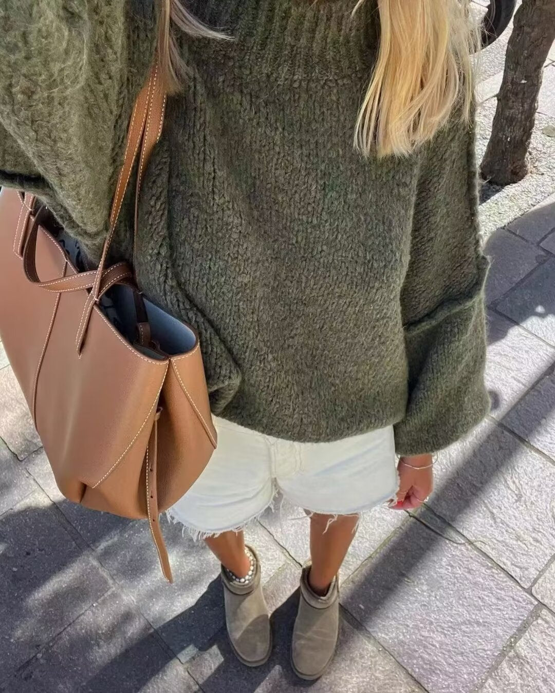 Women's Sweater Long Sleeve Sweaters & Cardigans Elegant Simple Style Solid Color
