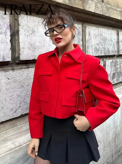 Women's Coat Long Sleeve Blazers Elegant Solid Color