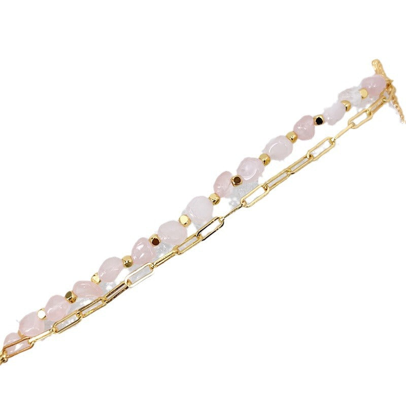Rose Quartz Beaded Bracelet