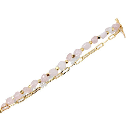 Rose Quartz Beaded Bracelet