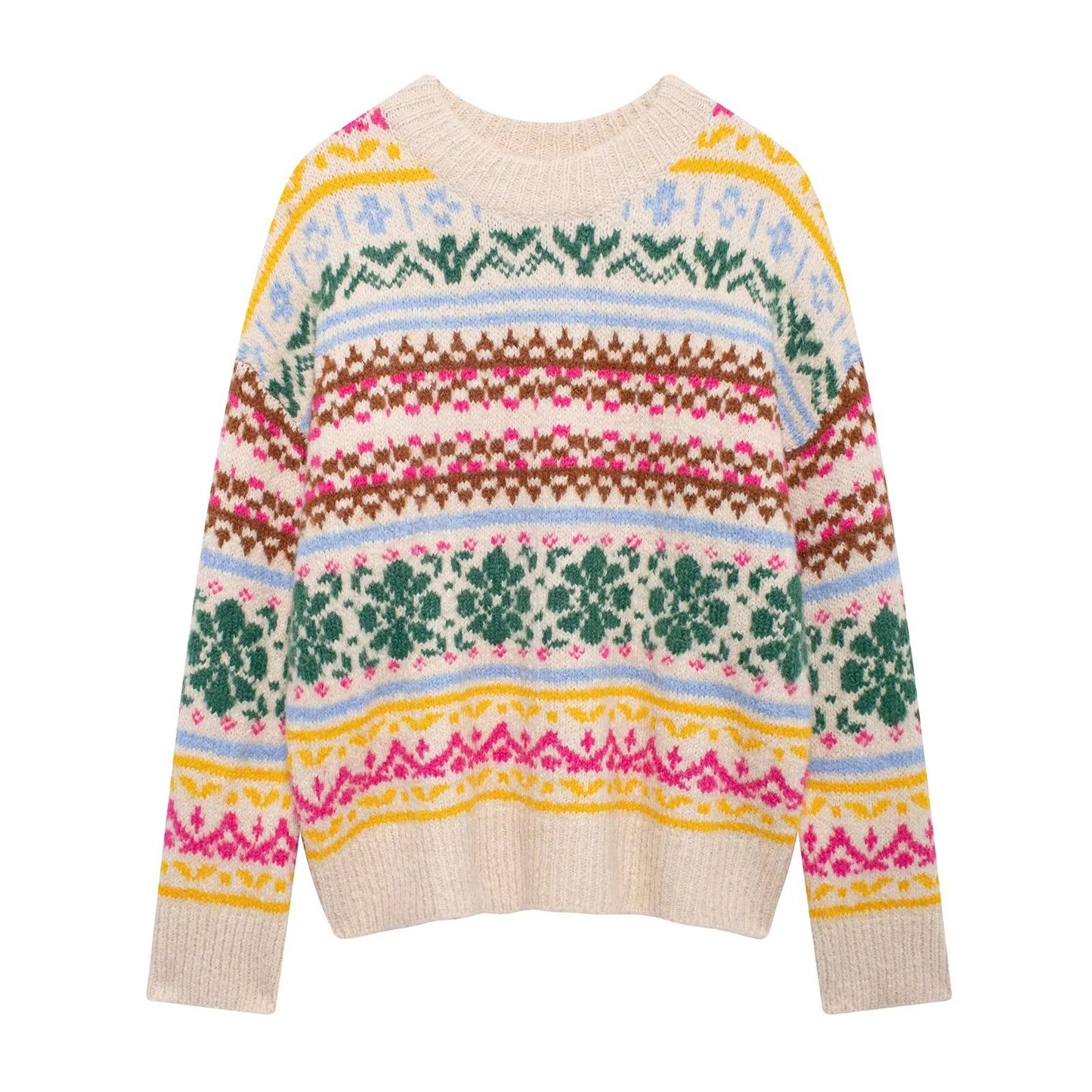 Women's Sweater Long Sleeve Sweaters & Cardigans Streetwear Flower