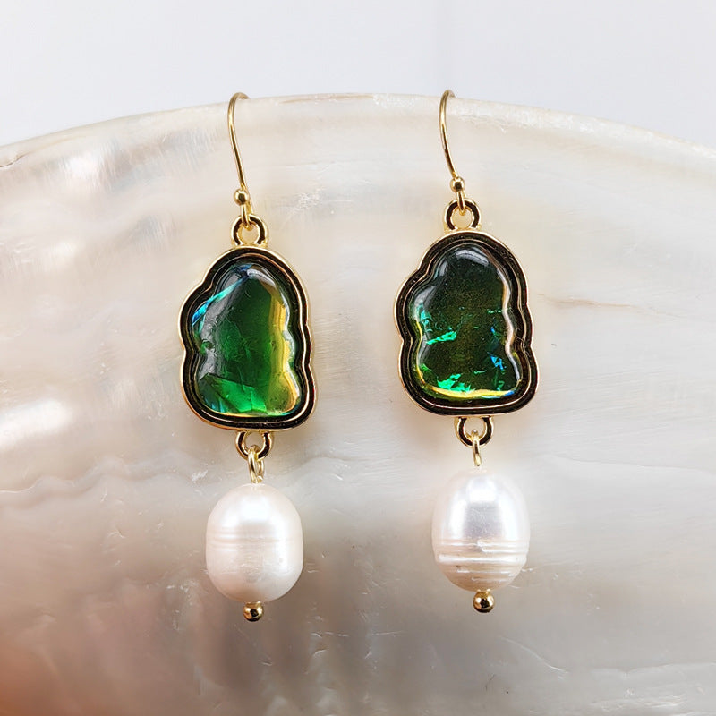 French Pearl Teardrop Hook Earrings