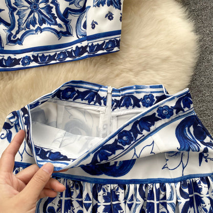 Daily Women's Vacation Printing Polyester Skirt Sets Skirt Sets