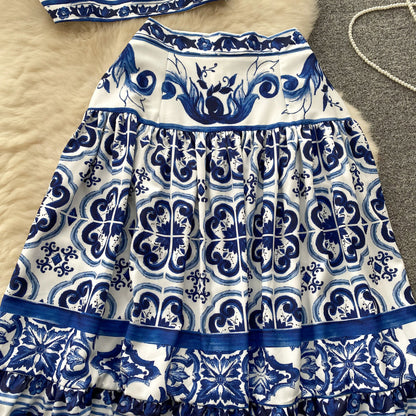 Daily Women's Vacation Printing Polyester Skirt Sets Skirt Sets