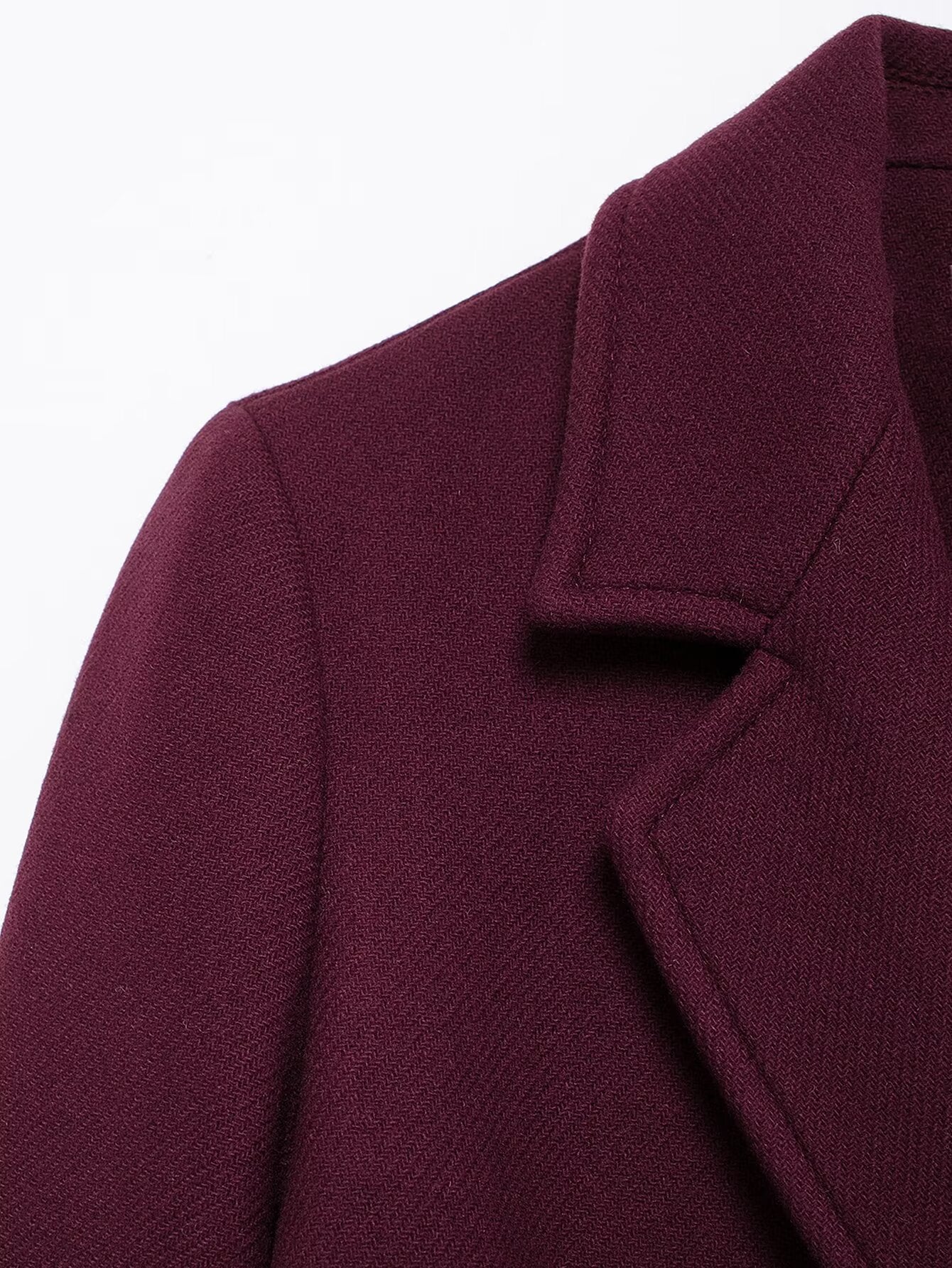 Women's Streetwear Solid Color Double Breasted Woolen Coat Woolen Coat