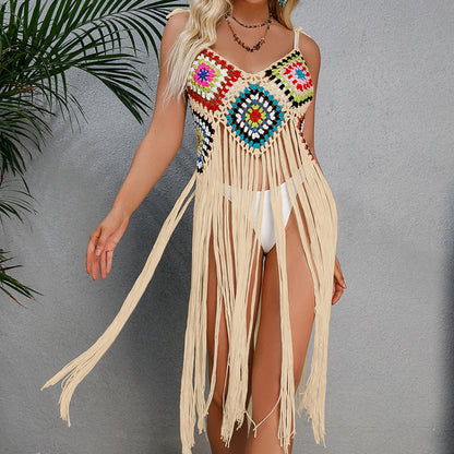 women's bohemian geometric cover ups