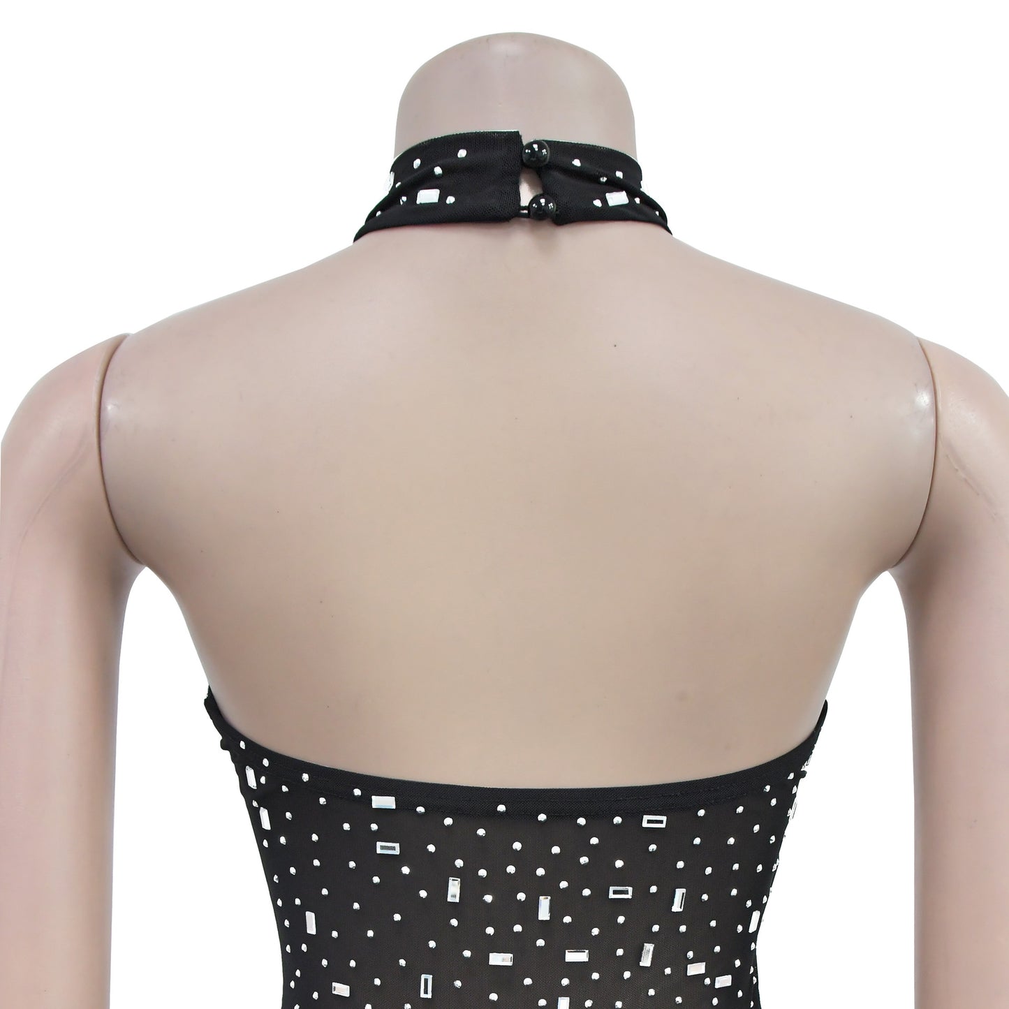 Women's Sheath Dress Elegant Halter Neck Sleeveless Solid Color Maxi Long Dress Banquet