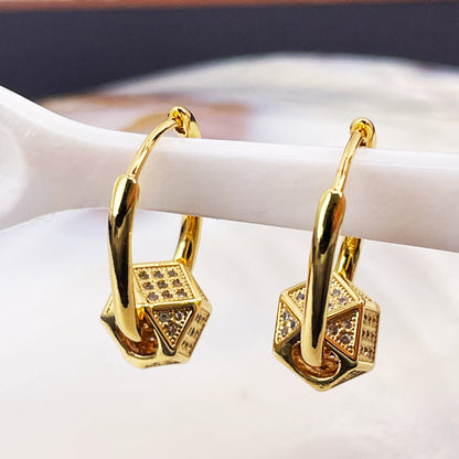 Minimal Geometric Gold Hoop Earrings