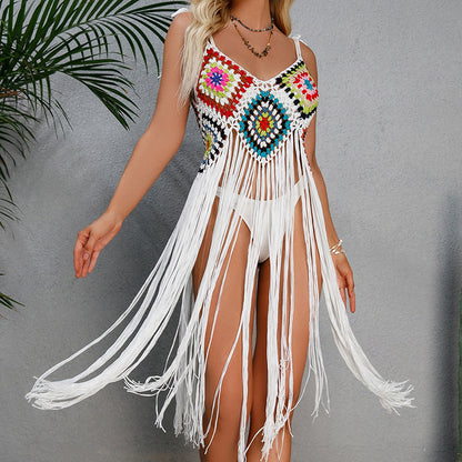 women's bohemian geometric cover ups