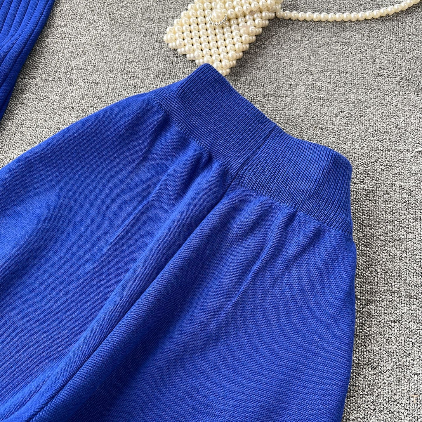 Holiday Women's Vacation Simple Style Solid Color Ice Silk Polyester Pants Sets Pants Sets