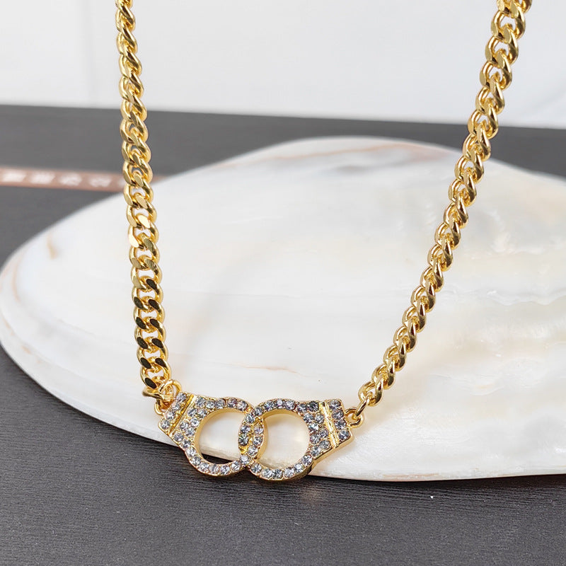 Crystal Chain Pendant Necklace