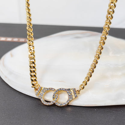 Crystal Chain Pendant Necklace