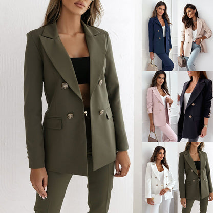Women's Blazer Long Sleeve Blazers Simple Style Classic Style Solid Color