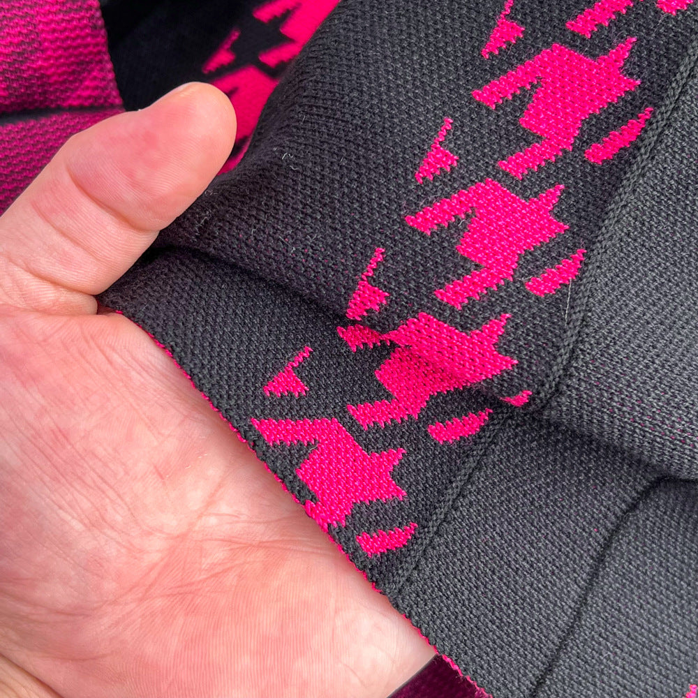 Women's Sheath Dress Elegant Round Neck Button Sleeveless Houndstooth Above Knee Daily