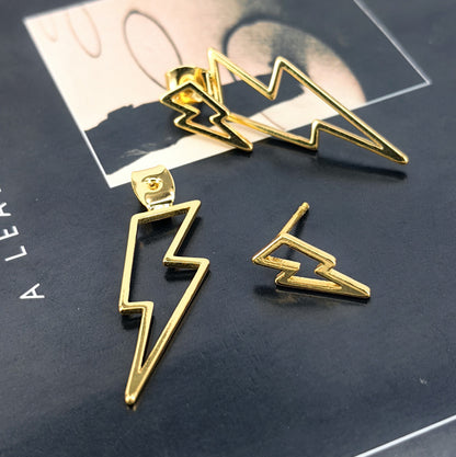 Minimal Geometric Streamline Stud Earrings