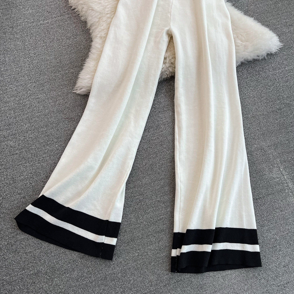 Daily Women's Casual Stripe Polyester Pants Sets Pants Sets
