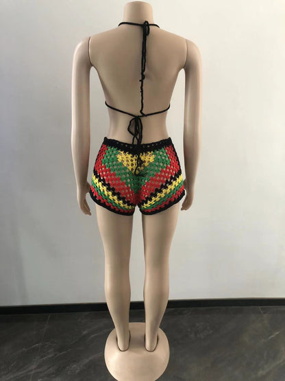 Women's Sexy Color Block 2 Pieces Set Tankinis Swimwear