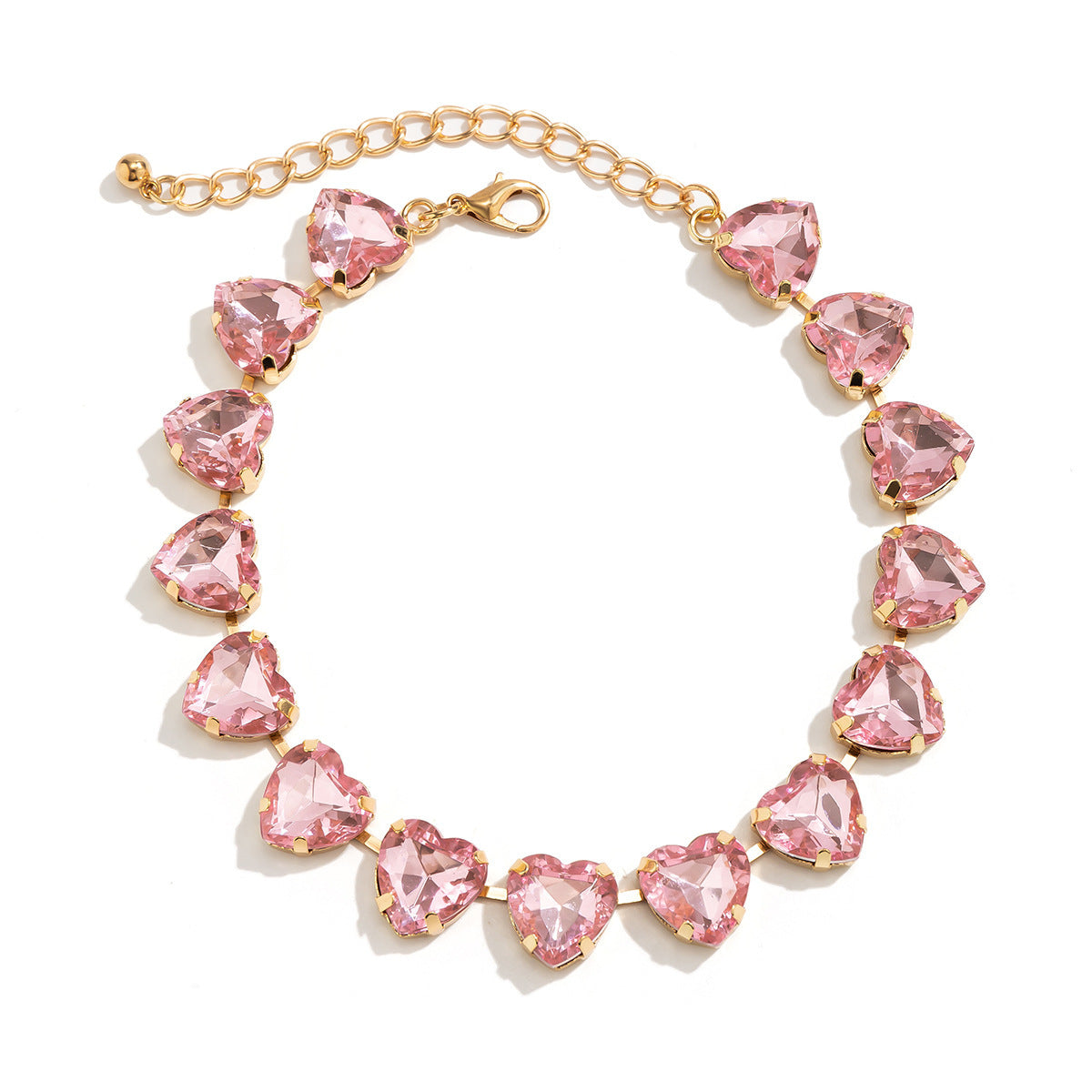 Glam Exaggerated Geometric Water Droplets Rhinestones Rhinestone Iron Tennis Chain Choker